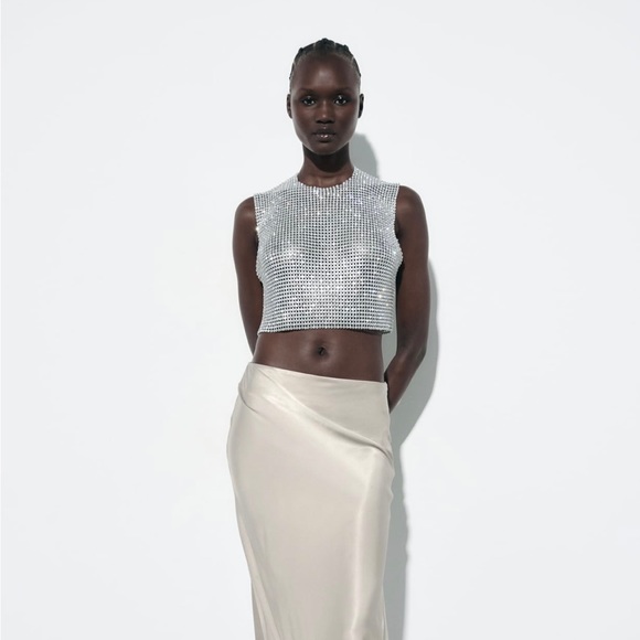 Zara Open Back Rhinestone Top - Picture 4 of 9